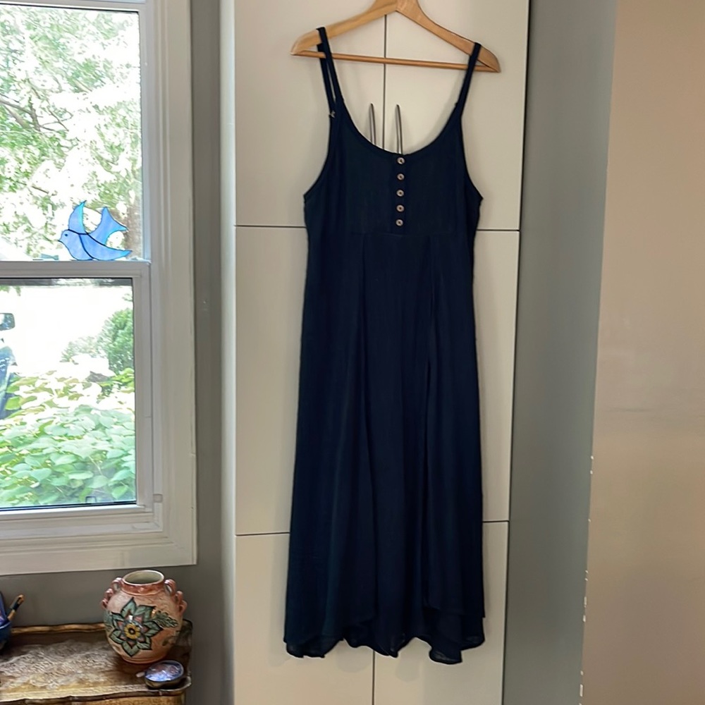 Free People, XS, teal tunic with airy over layers, adjustable straps, NWOT